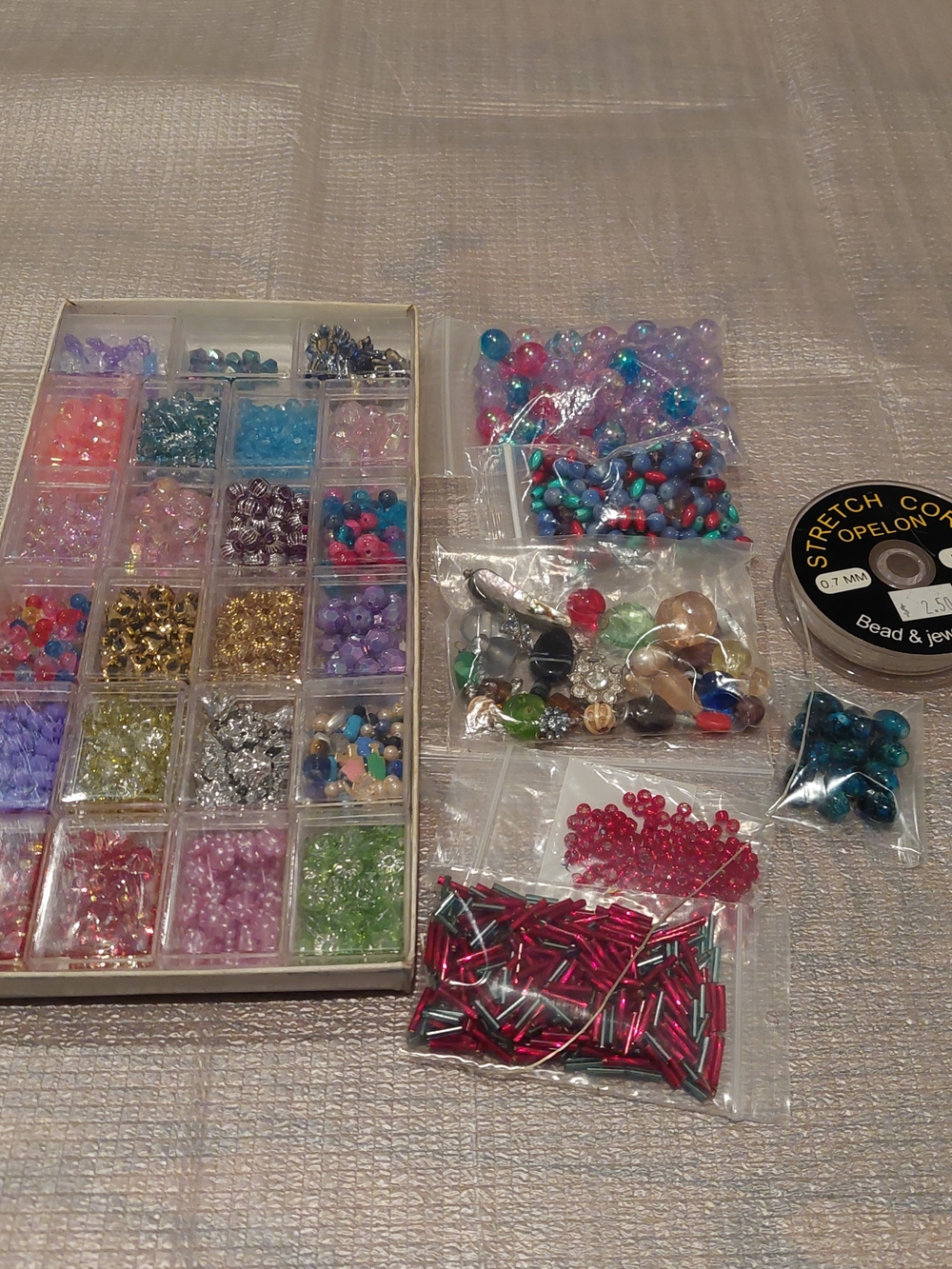 Jewelry Making Kit: Mixed Glass and Acrylic Bead Assortment - Multicolor